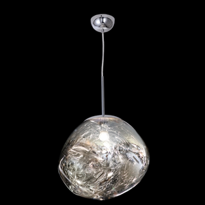 230v 40W E27 Large Chrome Molten Pendant