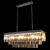 230v 40W E14 Smoke Crystal Rectangular Chandelier
